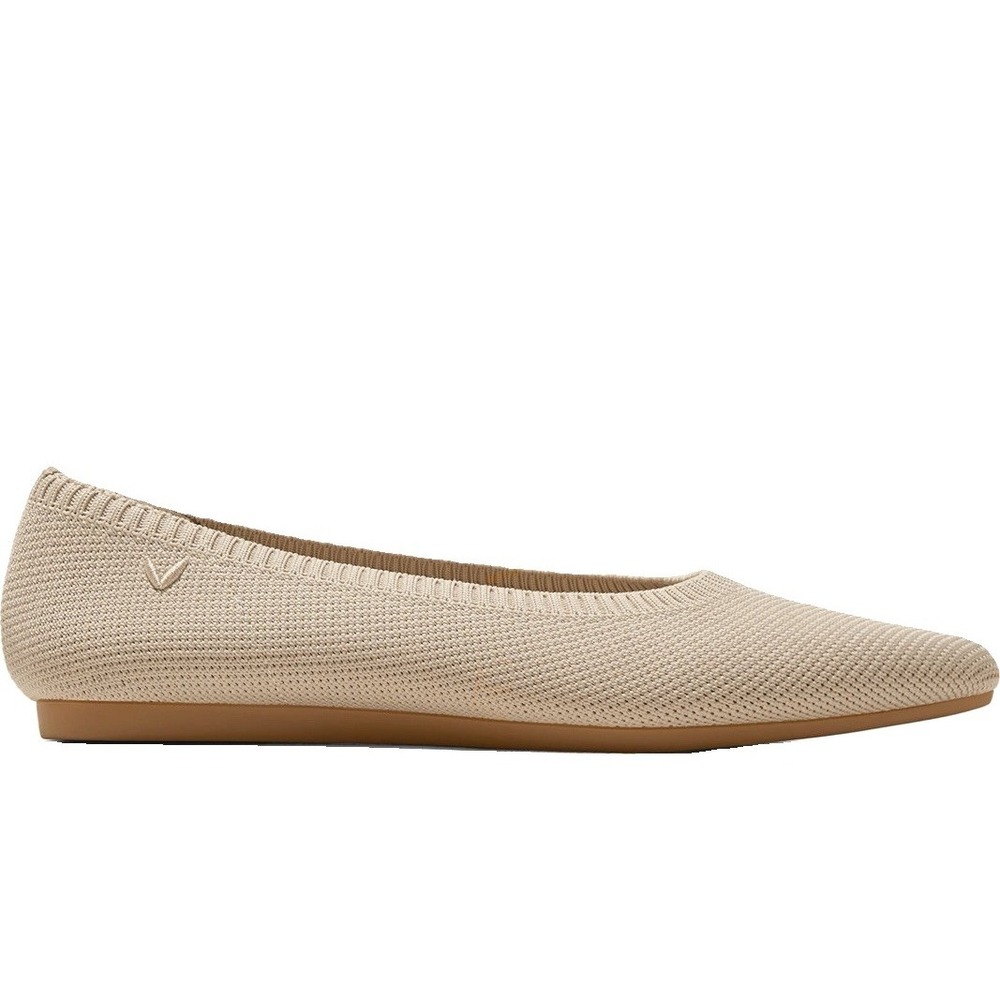 Vivaia Aria 5 Pointed Toe Ballet Flats Beige Knit Womens Size 40 EU 9 US